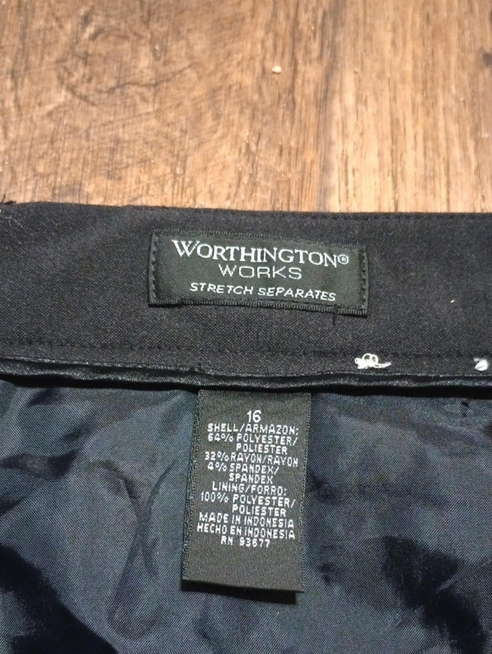Worthington Works Black Mini Skirt - Clean A-Line Silhouette - Picture 2 of 4